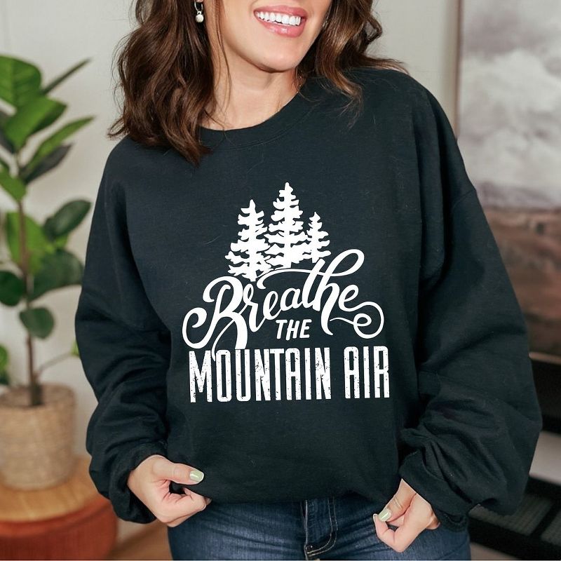 Simply Sage Market Women's Graphic Sweatshirt Breathe The Mountain Air, 3 of 5