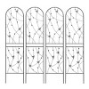Gulches 2 Pack Metal Garden Trellis 86.7" x 19.7" Rustproof Trellis for Climbing Plants Outdoor Flower Support Butterfly Deco Black - 4 of 4