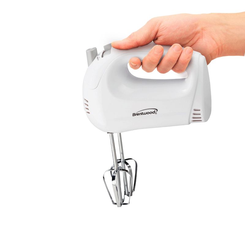 Brentwood 5-Speed Hand Mixer (White), 2 of 7
