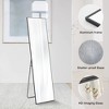 FURNIinspire Full Length Mirrors Floor Standing Mirror, Wall Mirror With Stand Aluminum Alloy Thin Frame For Bedroom, Dressing Room, Black, 16"*59" - 4 of 4