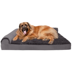 FurHaven Plush & Velvet Deluxe Chaise Lounge Orthopedic Sofa-Style Dog Bed - 1 of 3
