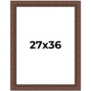 PosterPalooza | 27x36 Wide Bamboo Picture Frame, UV Acrylic, 4 Finishes - Brown, Black, Silver, and Natural - 1 of 4