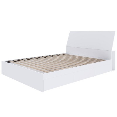 Malaga Storage Bed with Headboard White - Nexera