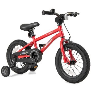 Costway 14/16/18-Inch Kid’s Bike for 4-7 Years Old with Adjustable Saddle & Anti-slip Handlebar Silver/Red/Pink/Black - 1 of 4