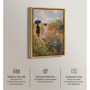 Art Remedy A Stroll through the Flowers Impressionism Wall Art Framed - 1 of 4