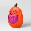 20" Lit Pumpkin Happy Jack with Timer Full Blow Mold and No Cutout Halloween Decorative Prop - Hyde and EEK! Boutique™ - 3 of 3