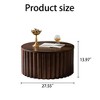 GDFStudio Picardy Lift-Top Wood Round Coffee Table with Hidden Storage and Hydraulic Support - 3 of 4