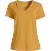 Lands' End Women's Short Sleeve Lightweight Jersey Gathered Shoulder T-Shirt - 3 of 4