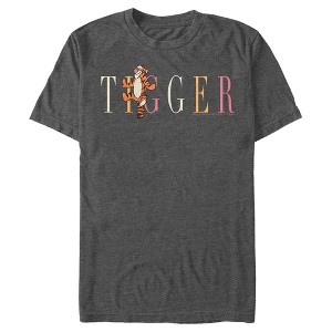 Men's Winnie the Pooh Tigger Colorful Script T-Shirt - 1 of 4