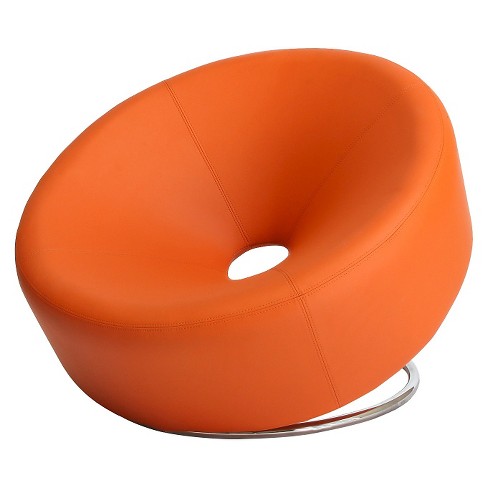 Modern Round Orange Accent Chair Orange Christopher Knight Home