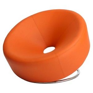 Modern Round Orange Accent Chair -Orange - Christopher Knight Home
