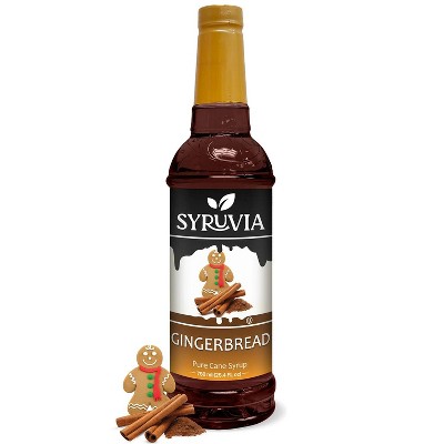 Syruvia Gingerbread Syrup - 25.4 fl oz. Premium Flavoring Syrup For Coffee