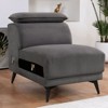 Sapphtopaz Modern Accent Chair with Adjustable Headrest&Pillow On Armrest Comfy Chair with Steel Legs Leisure Chairs for Living Room, Bedroom - 4 of 4