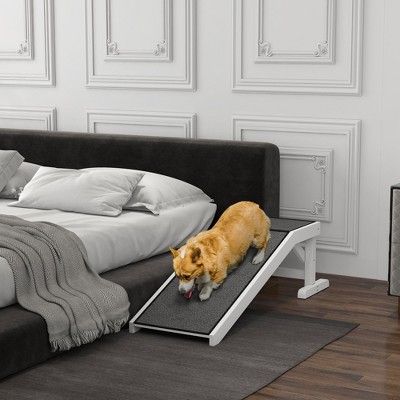 White Pine Wood Pet Ramp with Non-Slip Carpet