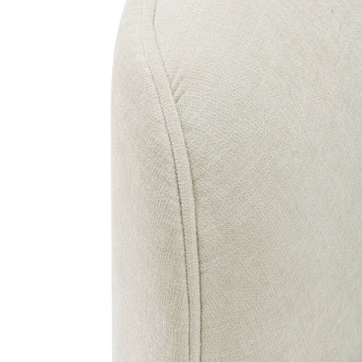 Ivory Linen Upholstered 2-Piece Sectional Sofa with Golden Base