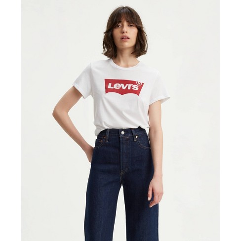 Levi's® Women's Perfect Logo Short Sleeve T-shirt - White Xxl : Target