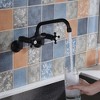 Sumerain Wall Mount Sink Faucet,Oil Rubbed Bronze Finish, 3" to 9" Adjustable Spread with Two Handle - 2 of 4