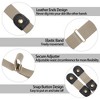 INSPIRE CHIC Women's No Buckle Invisible Elastic Snap Button Belts for Jeans Pants - 2 of 4