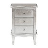 Baxton Studio Newton Classic and Traditional Silver Finished Wood 3-Drawer End Table - 4 of 4