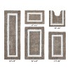 Hotel Bath Rug 100% Premium Cotton Tufted Weave Two Tone Reversible 5 Piece Bathroom Rug Set, Super Soft & Water Absorbent, Machine Washable Bathmat - 2 of 4