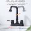 WOWOW Bathroom Faucet with High Arc Spout, 2-Handle Centerset Design - 4 of 4