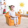 Costway Kids Cat/Astronaut/Lion/Synthetic Fake Animal/Elephant Sofa Children Armrest Couch Toddler Furniture Gift - 2 of 4