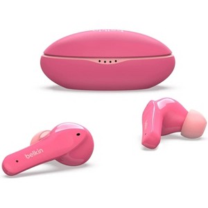 Belkin SOUNDFORM Nano, True Wireless Earbuds for Kids, 85dB Limit for Ear Protection, IPX5 Sweat and Water Resistant, 24 Hours Play, Pink, PAC003BTPK - 1 of 4