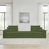 Modular Corduroy L-Shape Sectional Sofa with Removable Ottoman and Deep Seat Sleeper Couch - 4 of 4