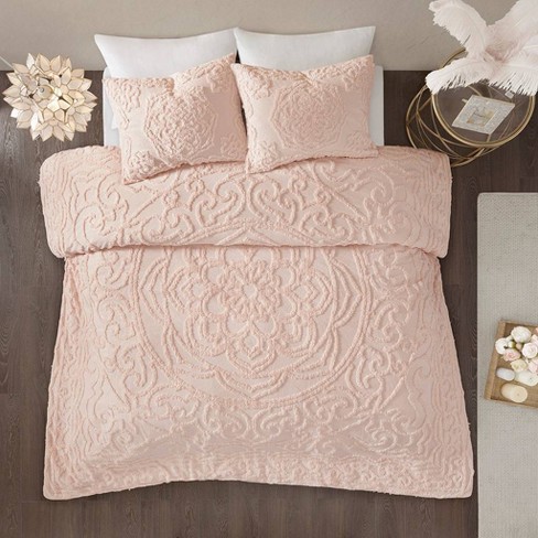 Twin Twin Xl Cecily 2pc Cotton Chenille Duvet Cover Set Blush