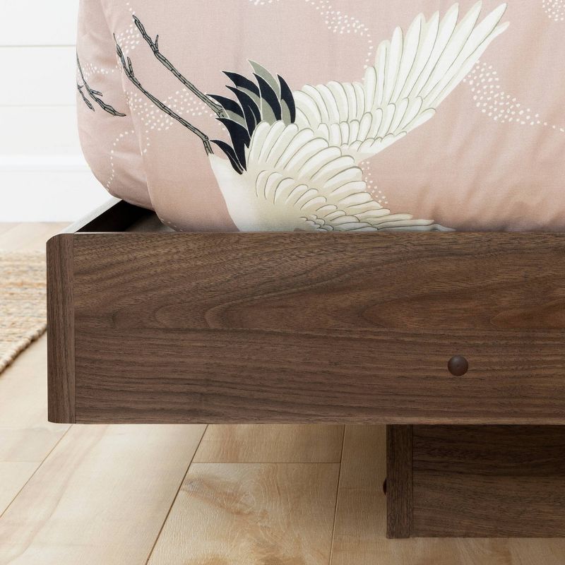Queen Olvyn Complete Bed Natural Walnut/Charcoal - South Shore, 5 of 10