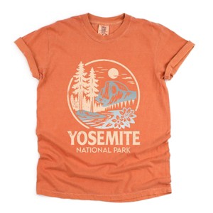 Yosemite National Park Two-Toned Circle - Women's Garment Dyed Graphic T-Shirt - 1 of 4
