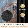 LunaLulinlk Fabric Shower Curtain with Hooks – 230 GSM Heavy-Duty Weighted-Hem Hote - 2 of 4