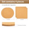 Itopfox Cork Trivets for Hot Dishes, Pots and Pans, Heat Resistant Kitchen Mats, Thick Hot Pads to Protect Countertops, Rustic Farmhouse Decor - 2 of 4