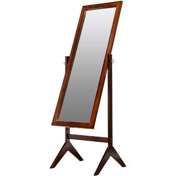 Legacy Decor Wood Rectangular Cheval Floor Mirror Free Standing Mirror