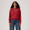 Levi's® Women's Graphic Everyday Crew Shirt - Rhinestone Logo True Red - 4 of 4