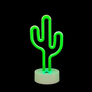 CIAO Tech Decorative Cactus Neon Night Light LED Desk Table Lamp - 1 of 4