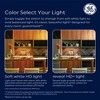 GE 3pk 60W Color Select LED Decorative Light Bulbs Clear: Candelabra Base E12, Dimmable, 500 Lumens, 2700K, 13.7 Years - 4 of 4