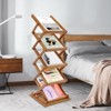 YIYIBYUS Portable Foldable Wood Literature Rack Display Holder Stand, Pop-up Magazine Brochure Rack - 2 of 4