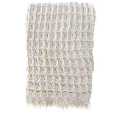 White & Taupe Cross Dyed Cotton Waffle Hand Towel (set Of 4) - Anaya :  Target