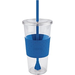 Copco Sierra 24 oz Travel Tumbler with Removable Straw - BPA-Free Tritan, Spill-Resistant Lid, Leak-Proof, Durable - Royal Blue - 1 of 4