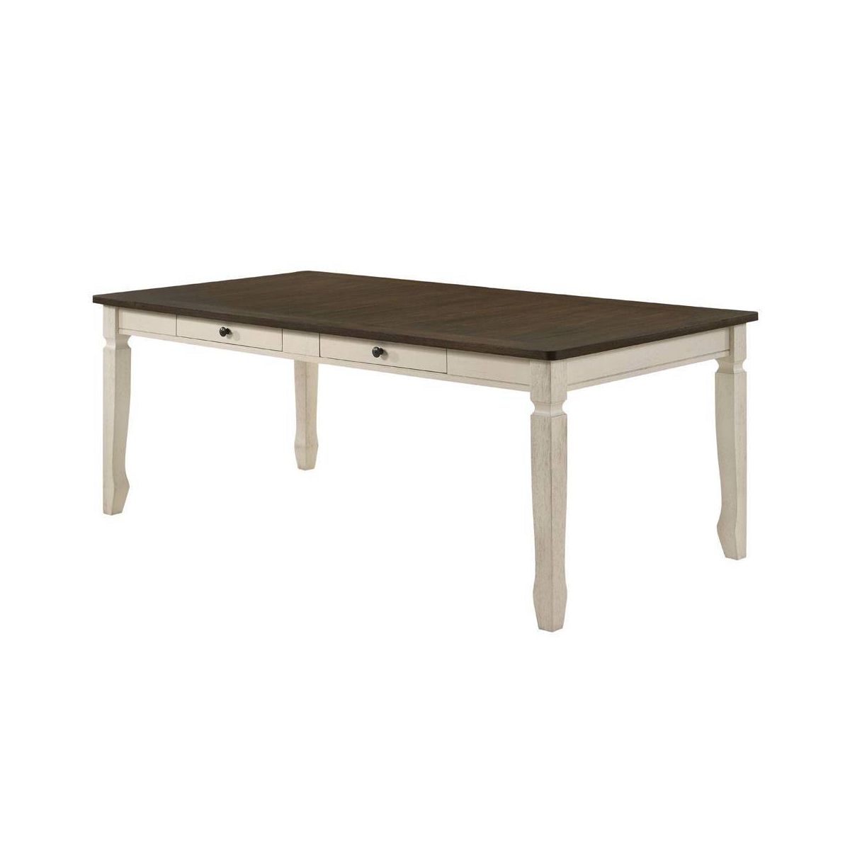 78" Fedele Dining Table Weathered Oak/Cream Finish - Acme Furniture