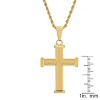 Steeltime 24" 18k gold plated stainless steel cross pendant - 3 of 4