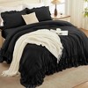 BAGOKIE 3-Piece Ruffled Microfiber Bed in a Bag Comforter Set - 4 of 4