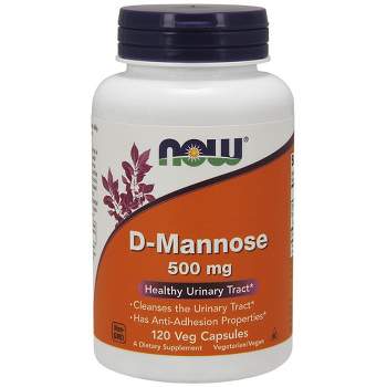 Now Foods D-Mannose 500mg  -  120 Capsule