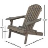 CAVINAS Wooden Folding Adirondack Chair, Rustic Foldable Outdoor Chair with Slatted Design, Portable Camping Chair for Adults, Patio Chair - 2 of 4