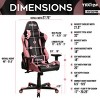 Gaming Chair with High Back Racer Style Adjustable Armrests and Lumbar Pillow for Long Hours Sitting -3irtyhousy - 4 of 4