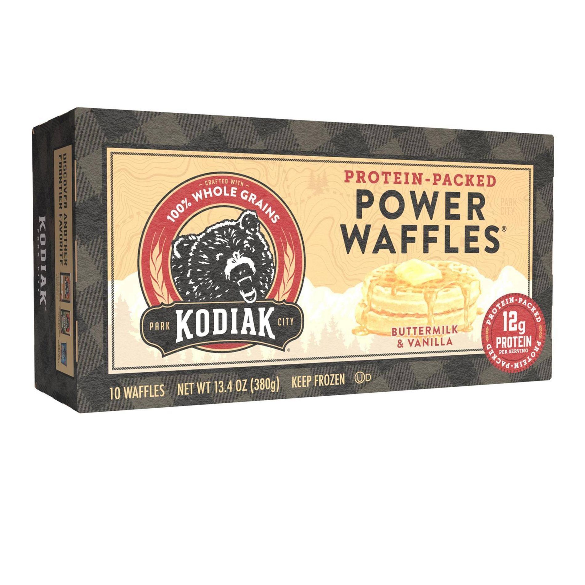 Kodiak  Frozen Power Waffles Buttermilk & Vanilla -13.4oz/10ct