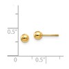 Black Bow Jewelry 4mm Polished Ball Screw Back Stud Earrings in 14k Yellow Gold - 4 of 4