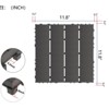 DSVIMOY 12" Patio Deck Tiles, 44pcs DIY Module Interlocking Decking Tiles, Floor Tile for Porch Poolside, Balcony, Grey, 12"*12"*0.8" - 3 of 4