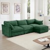 Oversized 112.6" Chenille L-Shaped Modular Sectional Sofa with Storage Ottomans and Storage Drawers under Each Seat, 4-Piece Free combination - 3 of 4